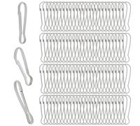 SOFPLATE 150 mousqueton Argenté en Acier Inoxydable Mousqueton à Ressort Connecteur de Lanière en Métal en Vrac Attache Porte Clés Petits Fermoirs à Crochet pour la Fabrication de Bijoux Porte Clés Ca