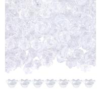 SOFPLATE 200 pièce de Capuchons de Perles de Fleur Mignons en Forme de Cloche Transparente Perles de Fleur Multi Pétales Trompette Florale Breloque en Vrac Carillons Éoliens Fabrication de Perles D'Es