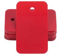 SOFPLATE 200Pcs Étiquettes en Plastique Étiquettes D'Expédition Rouge Étiquettes Vierges et Étanches Rectangulaires Œillets en Brique Réfractaire de 3 X 5cm Étiquettes D'Identification Suspendues