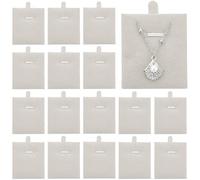 SOFPLATE 24 pièces Cartes D'Affichage de Bijoux Cartes D'Affichage de Collier Velours Blanc Antique Présentoir de Bijoux Plateau Empilable Organisateur Accessoires pour Vendre à Suspendre Montrant des