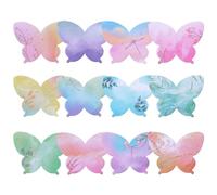 SOFPLATE 240 pièces 12 modèles Notes autocollantes en forme de papillon en gros Mémos autocollants Tabs Colorés assortis Papier à motifs d'insectes et d'animaux Marqueurs d'index de page Carnets Cahie
