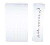 SOFPLATE 30 Sachet à Bijoux Transparent Refermable de 2.8x10.24 Pouces Sachet à Bijoux en Plastique Transparent Pochette en PVC Ternissement Refermable à Fermeture Éclair pour L'Emballage de Bijoux