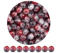 SOFPLATE 300 pièce de Perles Craquelées Rouge Foncé de 8mm en Cristal Acrylique Boule Ronde Petite Perle D'Espacement en Plastique Transparente et Lisse pour la Fabrication de Bijoux Bracelet Collier