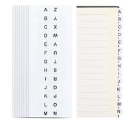 SOFPLATE 390 onglet Alphabet Pré Imprimé Lettres de A à Z Blanc Autocollant Intercalaire Étiquettes Autocollantes Notes Autocollantes Marqueurs de Page pour Cahiers Manuels Dictionnaires Fichiers Clas