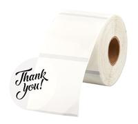 SOFPLATE 400 Rouleau D'Étiquettes Thermiques Rondes en Papier Thermique Direct Auto Adhésives Cercles Ronds de 2 Pouces Autocollants D'Imprimante Personnalisés Transparents pour la Conception de Logo