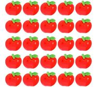 SOFPLATE 60 pièce de Mini Breloques Pommes pour Enseignants Breloques Plates en Résine Cabochons en Forme de Pomme Rouge Décorations pour Pinces à Cheveux Coques de Téléphone Cadres Photo Bijoux et Lo