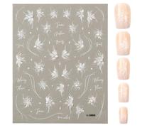 SOFPLATE Autocollants pour Ongles Féeriques 3D en Vrac Brillants Perles Strass Ailes D'Ange Fleurs Autocollants Esthétiques en Acrylique pour Loisirs Créatifs Coques de Téléphone Décorations D'Orteils