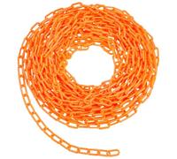 SOFPLATE Chaîne de sécurité en plastique orange de 12,7 m de long et grande taille de maillon de 3,6 cm de diamètre - Résistant aux intempéries - Ligne de file d'attente - Barrière de contrôle de la