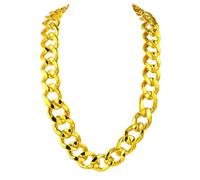SOFPLATE Collier à Grosse Chaîne en Or de 27.56cm Chaîne à Maillons Cubains en Acrylique Style Punk Accessoire pour Vêtements Costume Bar Fête Bricolage Bijoux Décoration