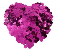 SOFPLATE Confettis de Table Ronds en Aluminium 100G en Plastique Fuchsia Petits Points Cercles Paillettes Décoratives en PE Accessoires pour Centres de Table Mariages Anniversaires Fêtes