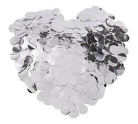 SOFPLATE Confettis Ronds en Aluminium Argentés de 100g Petits Points Plats en Plastique Cercles Brillants en Polyéthylène Paillettes Accessoires pour Centres de Table Décorations de Mariage D'Anniver