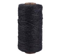 SOFPLATE Cordon de Jute Noir de 100 m/328 Pieds 1mm Ficelle de Corde en Jute Naturelle Fine Faite à la Main pour Macramé Emballage de Jardin Rouleau de Chanvre à Suspendre Fil pour Jardinage Emballag