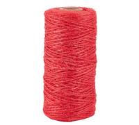 SOFPLATE Cordon en Macramé Rouge de 100 m/328 Pieds 1mm Ficelle de Chanvre Fine en Jute Naturelle à Suspendre Fait à la Main pour Emballage de Jardin Artisanat Décoration pour Le Jardinage la Maison