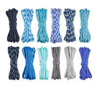 SOFPLATE Kit de paracorde en nylon 197 couleurs 60 pied/12 m 4mm Bleu multifonction Survie Escalade Paracords Combo Fil Corde Lanière Cordons rayés pour randonnée Bricolage Projets d'artisanat Accesso