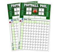 SOFPLATE Lot de 2 planches carrées de football - Décorations de fête de rugby - 48,9 x 33 cm - Grandes boîtes pour fans de l'équipe sportive - Bannière de paris - Blocs imprimés pour fêtes, bureau