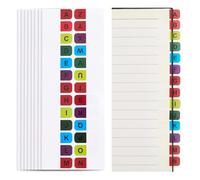 SOFPLATE Lot de 390 onglets colorés de l'alphabet pré-imprimés pour classeur A-Z - Étiquettes autocollantes pour cahiers de bureau, manuels et fichiers dictionnaires