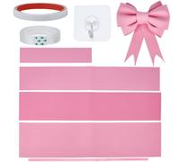 SOFPLATE Nœuds Roses Géants de 12{5} cm pour Décoration Nœuds Géants en Mousse pour la Saint Valentin les Vacances à Faire Soi Même avec Ruban Adhésif Crochet Mural pour Sapin de Noël Kit de Nœuds Déc