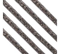 SOFPLATE Rouleau D'Autocollants en Strass Noirs de 5 m Ruban en Cristal Auto Adhésif Bandes de Diamants Scintillantes Ruban de Strass en Résine pour L'Artisanat les Arts le Mariage le Bricolage les Vê
