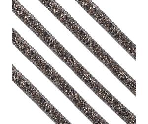 SOFPLATE Rouleau D'Autocollants en Strass Noirs de 5 m Ruban en Cristal Auto Adhésif Bandes de Diamants Scintillantes Ruban de Strass en Résine pour L'Artisanat les Arts le Mariage le Bricolage les Vê