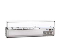 SOFRACA Vitrine Réfrigérée pour Table à Pizza - 4 à 8 Bacs GN 1/3