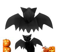 Soft Adjustable Halloween Bat Wings Pet Costume with Hat - Breathable Dress