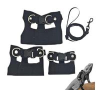 Soft Adjustable Pet Harness, Small Animal Training Walking Vest, Lizard Harness Traction Rope, Bearded Dragon Harness, Adjustable PU Leather Strap, Easy to Use, Portable for Walking Outdoor