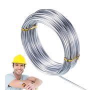 Soft Aluminum Wire - Flexible Cord, 10m Pliable Thread For Figurine Frameworks, Malleable With Silver Coating, Artistic Hardware, Versatile Coil For Armatures, Statues And Floral Bracing