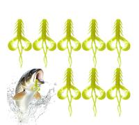 Soft Bait - 8 Pieces Fluorescent Elastic Long Lasting Scent Shrimp Bait | Soft Creature Lures | for Bass Crappie Stream Lake River Reservoir Pond Along Shoreline