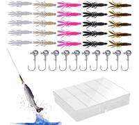 Soft Baits - Soft Lures | Deep Sea Casting Bait | Realistic Lures and Lead Hook for Saltwater Salmon Trout Bass Catfish Crappie Walleye Sea Swamp River Fishing Stream 8,5 cm/3,35 inches, 4,5 g