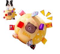 Soft Balls for Dogs 6 Inch Plush - Interactive Soft Sensory Toy with Bell