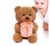 Soft Bear Plush, Cuddle Stuffed Animal, 11.81 inches Adorable Toy with Bow Feature, Valentines Doll Cotton Build, Plush Bear with Decorative Box, Stuffed Toy for Home and Room