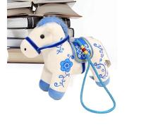 Soft Blue And White Pendant - 2026 Chinese New Year Horse Statue | Stuffed Horse Animals For Children Kids Boys Girls Youth Teens Men Women Son Daughter Family Friends