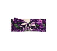 Soft Bows Bandeau pour bébé Motif tête de mort Rose Violet
