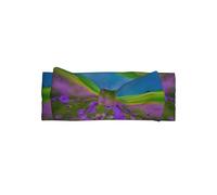 Soft Bows Serre-tête pour bébé Motif fleurs violettes prairie montagne paysage Accessoires pour cheveux mignons pour nouveau-nés, nourrissons, tout-petits