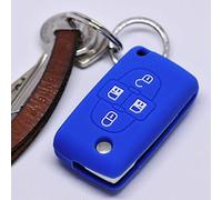 Soft Case Capot de Protection clé de Voiture Ranch Peugeot 807 1007 Shell clé SOCIO C4 Citroen C8 Couvercle clé/Bleu