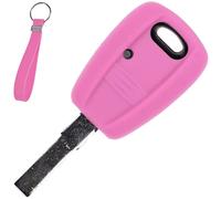 Soft Case clé de Voiture étui de Protection + Fil Rose pour Fiat Panda Brava Punto Stilo