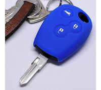 Soft Case Housse de Protection pour Les clés de Voiture Sandero Dokker PLUMEAU Renault Clio TWINGO Logo Bouton Lodgy 3 / Couleur Bleu