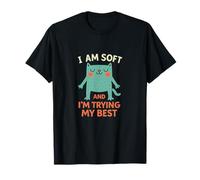 Soft Cat Affirmation - I'm Trying My Best Retro Meme T-Shirt