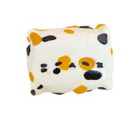 Soft Cat Keychain, Calico Charm Pendant, 2.75x2.2x1.18in Animal Accessory with Squeeze Texture, Cute Bag Ornament, Pocket Decoration with Cartoon Styling, Everyday Carry Item for Backpack Wallet