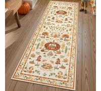 Soft Christmas Tree Santa Claus Carpet Runner, Non Slip Washable Floor Mat with TPE Backing, Christmas Deer Santa Long Rug, Festive Holiday Decor for Kitchen Hallway Living Room (C,19.69 ×70.87 in)