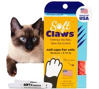 SOFT CLAWS Kit de Protège-Griffes pour Chats Adultes, Medium, Rose