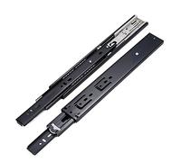Soft Close Ball Bearing Drawer Slides 10 20" Full Extension Runners Black Steel Side Mount for Wardrobe 16in Cold Rolled Hardware(12in)