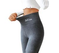 Soft Clouds Fleece Leggings for Women Winter - Casual High Waist Warm Pants (B-Dark Grey,Grand)