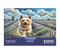 Soft Coated Wheaten Terrier Puzzle 1000 Pièces Educa Jouet en Bois Cadeau Unique Décoration Intérieure Jeu ÉduChatif Challenge Toy pour Adultes Et Enfants À Partir De 12 Ans 70x50cm/1000pcs
