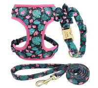 Soft Comfort Print Dog Training Formation Adjustable Nylon Dog Coll Collar Faire La Laisse Plais pour Bulldogs Français Labrador French Labrador Labrador,D,M