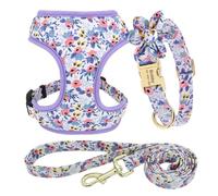 Soft Comfort Print Dog Training Formation Adjustable Nylon Dog Coll Collar Faire La Laisse Plais pour Bulldogs Français Labrador French Labrador Labrador,C,M