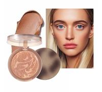 Soft Contour Powder Mousse Bronze Contour Powder Palette Silky Easily Blended Facial Shadow Makeup Powder Body & Face 3D Paste-Like Bronzer (BR01#)