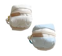 Soft Cotton Mini Earphone Purse for AirPods & Lipstick-Cute Fluffy Bunny Coin Purse with Zipper,Portable Plush Earphone Case,Soft Plush Bag for Jewelry,Coins & More,Outdoor, Travel,Fitness (2pcs-a)