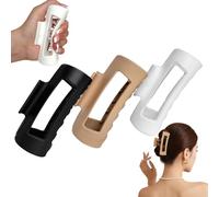 Soft Elastic Fashion Shark Clips, Hair Claws For Thin Hair, Adjustable Cloud Clip, 4.2in Medium Soft Hairs Claw Clips, Flexible And Unsnappable Claw Clip (3pcs A)