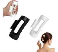 Soft Elastic Fashion Shark Clips, Hair Claws For Thin Hair, Adjustable Cloud Clip, 4.2in Medium Soft Hairs Claw Clips, Flexible And Unsnappable Claw Clip (Black+White)
